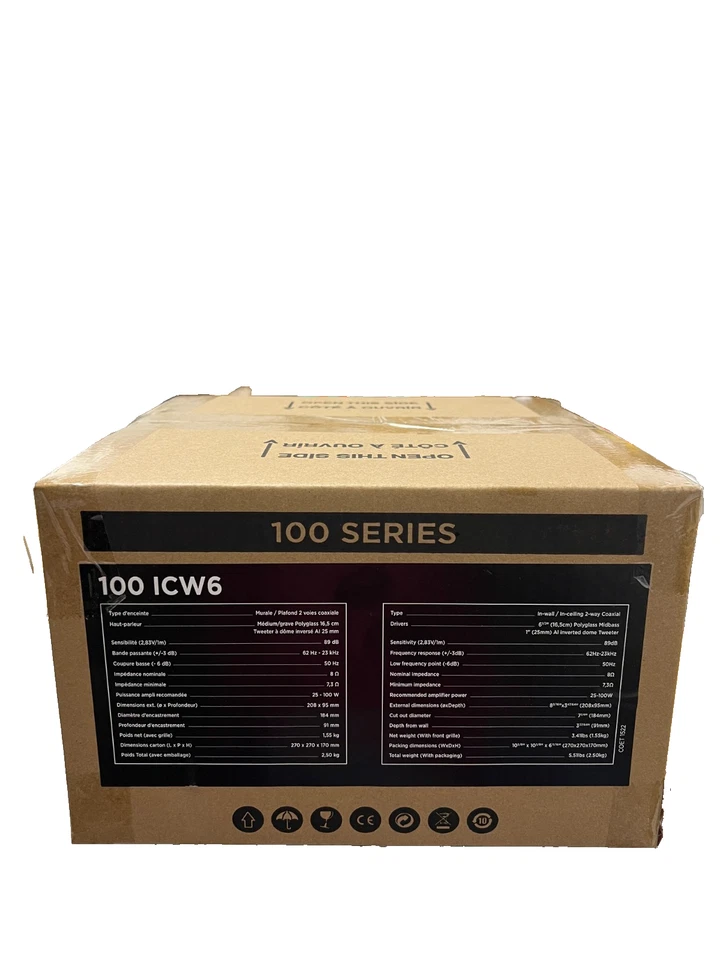 Altavoz Focal 100 ICW6 6,5" 2 vías en pared o en techo cada uno Foto 1 de 4