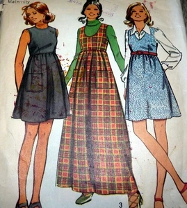 * SCHÖNES VINTAGE 70er Jahre Umstandskleid Schnittmuster 12/34 - Bild 1 von 2