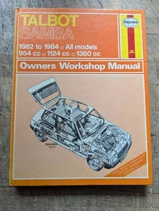 Talbot Samba (All Models 1982-1984p) Haynes Workshop Manual - Picture 1 of 8