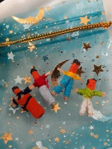Worry poppet  Dolls 4 x MINI Dolls in Gift Bag. Stress . instructions inc. - Picture 1 of 6