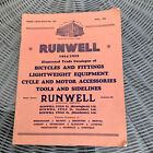 Rare 1954 Runwell Cycle Company Birmingham Bicycle Trade Catalogue Mancave