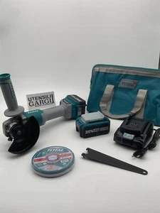 SMERIGLIATRICE ANGOLARE A BATTERIA 20V -115 MM -2 BATTERIE 4,0 Ah E 1 CARICATORE - Bild 1 von 9