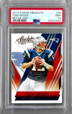 2014 Panini Absolute Tom Brady Retail Red PSA 7.5 - Image 1 of 2