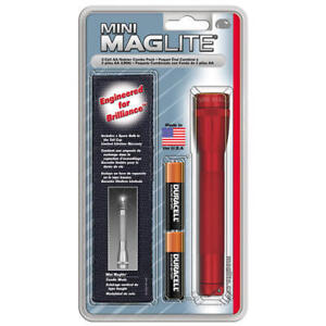 M2A03H Maglite Mini Mag 2x AA Battery + Nylon Sheath Flashlight Light