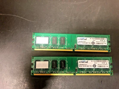 Crucial 4GB ( 2 x 2 GB ) DDR2 PC2-6400 Desktop Memory ( CT25664AA800.M16FJ2 ) - Image 1 of 3