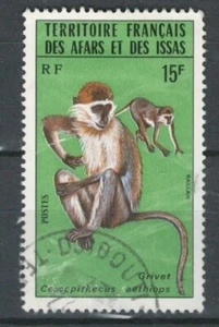AFRAS & ISSAS FRENCH TERRITORIES MONKEYS USED STAMPS LOT (AFA 224) - Picture 1 of 1