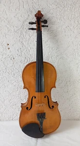 full size Alte Geige Violine & bow with label - A. Zapf , Markneukirchen - 1946 - Bild 1 von 14
