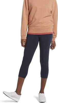 No Nonsense Women's Cotton Capri Legging Medium, Blue  Foto 1 de 4