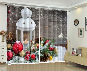 3D Schneeflocke Lichter H233 Christmas Fenster Foto Vorhang Stoff Qualität Amy - Picture 1 of 6