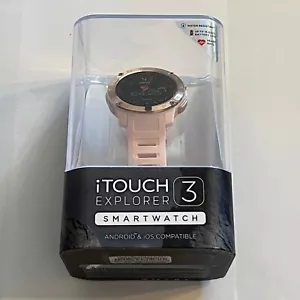 iTouch Explorer 3 Ladies Smart Watch Activity Tracker Rose Gold Case & Pink Band - Picture 1 of 7