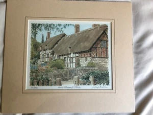  LIMITED EDITION PRINT TITLED ANNE HATHAWAY'S COTTAGE BY GLYN MARTIN, 702/850 - Picture 1 of 2