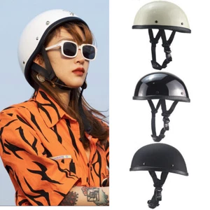 Beanie Motorcycle Half Helmet-Lightest DOT Approved Skull Cap Scooter Chopper US - Picture 1 of 11