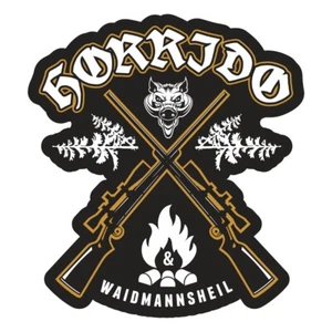 Wetterfester Aufkleber Horrido & waidmannsheil 13 cm oder 40 cm Gewehr jagd wald - Bild 1 von 2