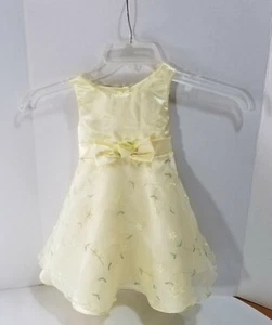 YOUNGLAND 2T YELLOW SATIN EASTER PARTY WEDDING DRESS - Picture 1 of 8