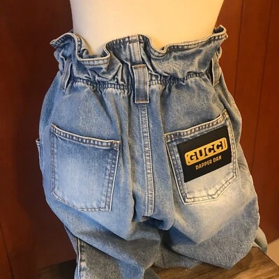 Auténticos Nuevos Jeans Gucci Dapper Dan Cintura Alta Lavada Cintura Talla 30 Foto 1 de 4