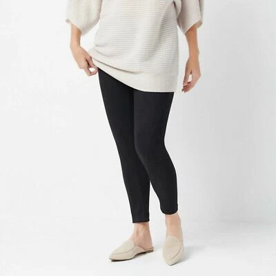 Mujeres con Control LP Control Abdomen Imitación Gamuza y Ponte Leggings Negro QVC 3819 Foto 1 de 4