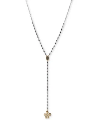 $39 Lucky Brand Pave Flower Lariat Collar 21 más 2" P10 Foto 1 de 3