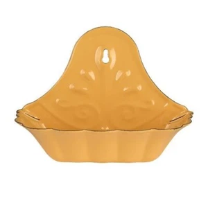 Yellow Enamel Wall Hanging Soap Dish by Ib Laursen - Picture 1 of 3