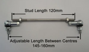 Motorcycle Motorbike Gear Linkage Connecting Rod Link Adjustable 145-160mm M6 TJ - Picture 1 of 5