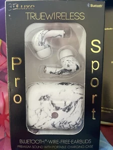 Pro Sport True Wireless Earbuds Premium Sound with Portable Charging Case - Picture 1 of 3