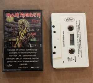IRON MAIDEN KILLERS STEREO CASSETTE TAPE 1981 4XT-12141 CAPITOL - Picture 1 of 1