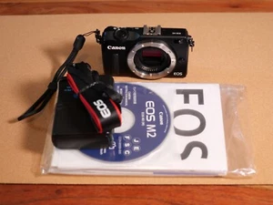 Canon EOS M2 Mirrorless Camera - Black (Body) - Clean, Tested, US Seller, Extras - Picture 1 of 14