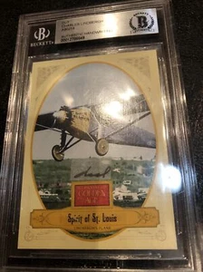 Charles Lindbergh Cut AUTO Panini Golden Age #28 BGS BAS Spirit of St. Louis - Foto 1 di 4