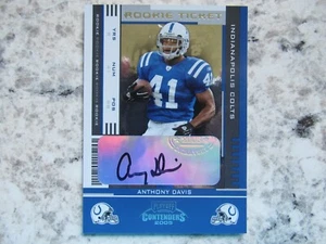 Indianapolis Colts Anthony Davis Signed Autographed 2005 Donruss Contenders Mint - Picture 1 of 1