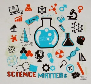 SCIENCE MATTERs--Astronomy Chemistry Physics Biology Teacher T shirt S-3XL NEW! - Picture 1 of 2