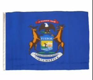 12x18 12"x18" State of Michigan Sleeve Flag Boat Car Garden - Picture 1 of 1