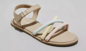 Girls' Anja Ankle Strap Sandals Multicolor - Cat & Jack - Size 4 - Picture 1 of 3