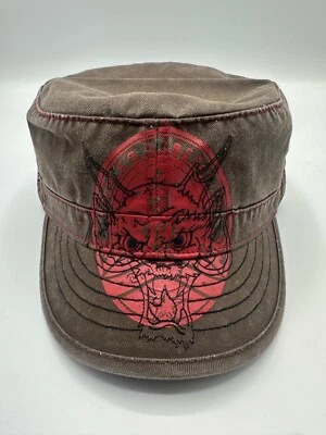 Chapéu boné estilo militar adulto marrom logotipo áudio acústico sem marca tamanho único - Imagem 1 de 4