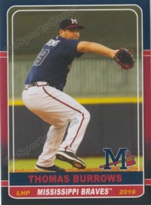 2019 Mississippi Braves Thomas Burrows RC Rookie Atlanta - Picture 1 of 1