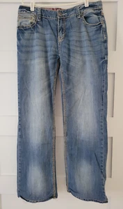 ADIKTD Bootcut Jeans, Distressed, Embellished Pockets, Women's 12/W32 Inseam 31" - Picture 1 of 13