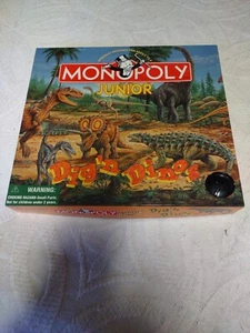 Monopoly Junior Dig'n Dinos Game by Parker Brothers 1998 Complete Dinosaurs - Picture 1 of 4