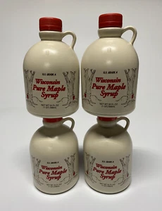 4 Quarts of 100%🍁Organic & Pure🍁Wisconsin Maple Syrup Grade A Medium Amber - Picture 1 of 4