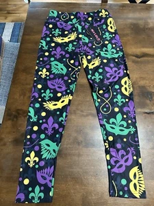 Mylala leggings, Mardi Gras OS Fits Size 2 To 14 - Picture 1 of 5