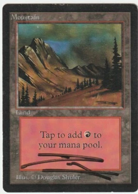Beta  MTG    Mountain  (C)  by  Douglas Shuler - Image 1 of 2