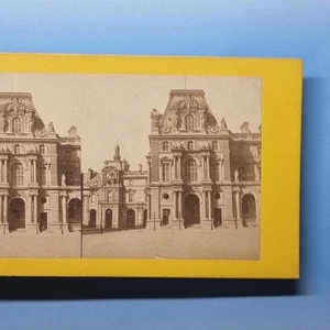 Paris Stereoview um 1870 Echtfoto Frankreich Louvre Turgot Pavillon - Bild 1 von 3