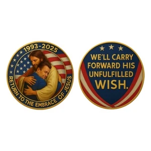 Charlie Kirk Memorial Coin, Young Hero of US 1993-2025 Coin for Charlie's Fans - Picture 1 of 5