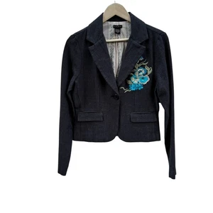 Chaqueta Blazer FANG Bordada Floral Mujer Talla M Carrera - Imagen 1 de 5