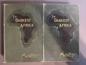 1891 Antique Books “In Darkest Africa” by Henry M Stanley Vol. 1 & 2 with 3 Maps - Picture 1 of 11