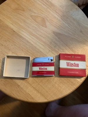 Encendedor de cigarrillos Winston vintage Japón nuevo en caja Foto 1 de 3