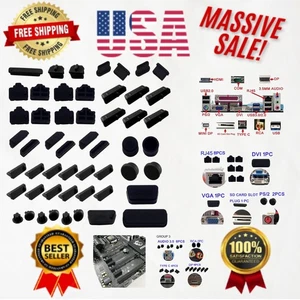52PCS Anti-Dust Plugs for Laptop Ports - Covers 13 Common Types, Non-MacBook - Imagen 1 de 7