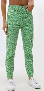 Daisy Street Green Wave Jeans Damen XS UK 6 EUR 34 Selten Unikat Jeans - Bild 1 von 9