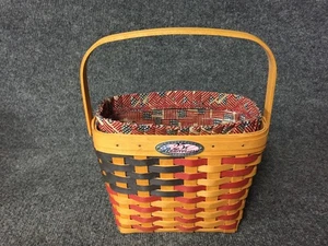 Longaberger 1998 Collector's Club 25th Anniversary Edition Flag Basket w/Liner - Picture 1 of 6