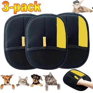 3x Handschuh Katzenpflegehandschuhe Katzenhaarentferner 2025 Neu Haustier Hund Haarentferner SET - Bild 1 von 17