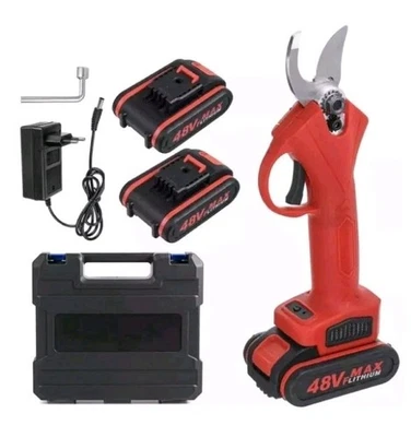 FORBICE A BATTERIA DA POTATURA +VALIGIA CESOIA 48V TAGLIO 30MM 2 BATTERIE - Immagine 1 di 2