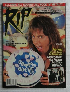 Vintage Magazine RIP Dec 1987 Dokken Sammy Hagar Dio Tesla Metallica          86 - Foto 1 di 11