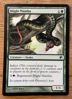 Magic The Gathering Blight Mamba Scars Of  Mirrodin #112 MTG Green - Image 1 of 3